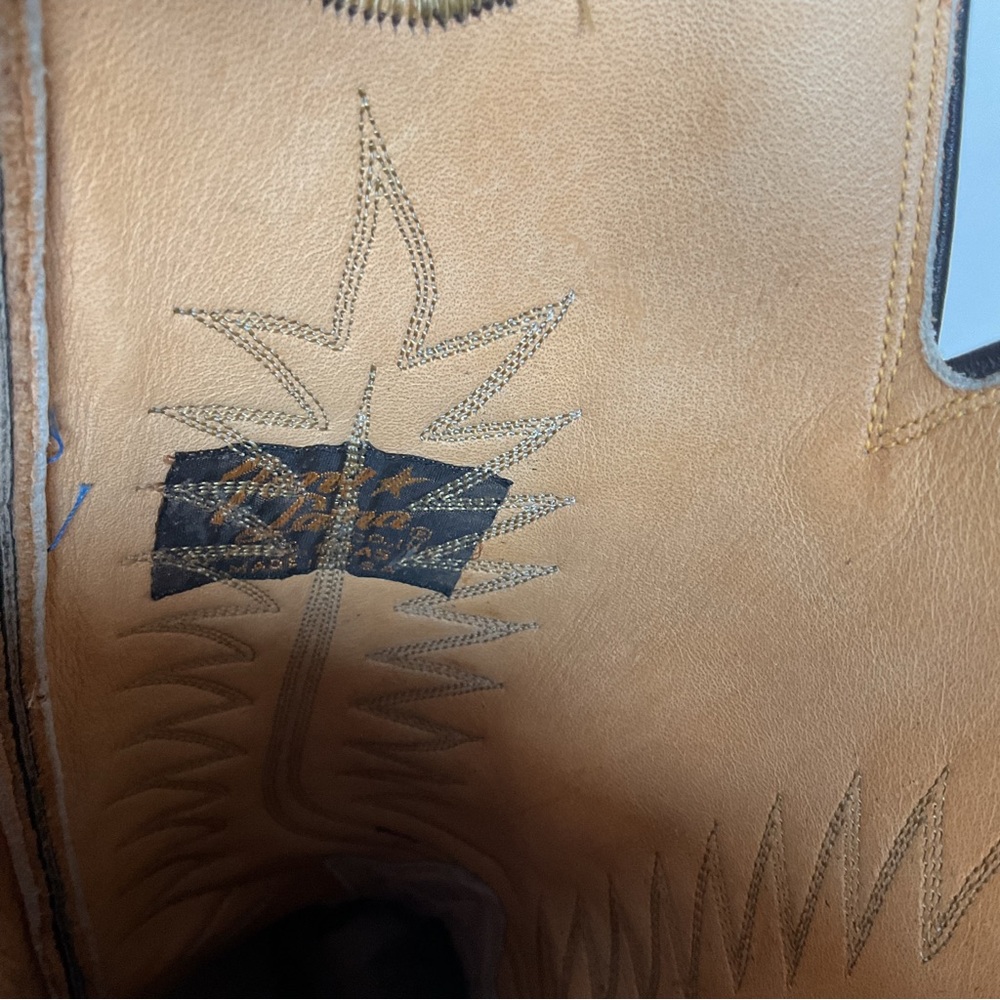 Vintage Tony Lama Caribou Buckaroo Boots | Exotic | Gold Label | Cowboy | 11 E - Picture 3 of 16